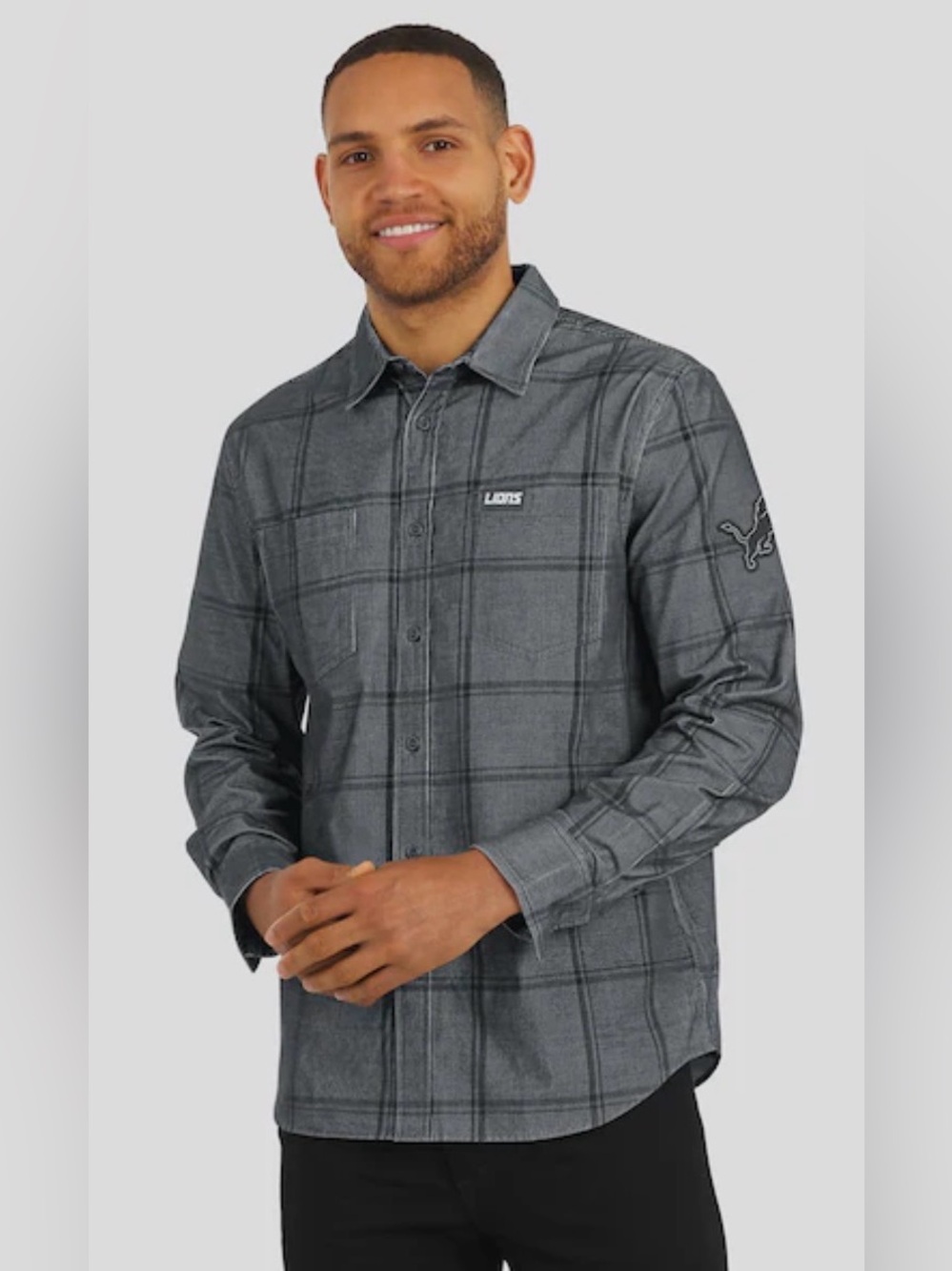 Detroit Lions NFL x Darius Rucker Collection by Fanatics Flannel Shirt LG Sporty